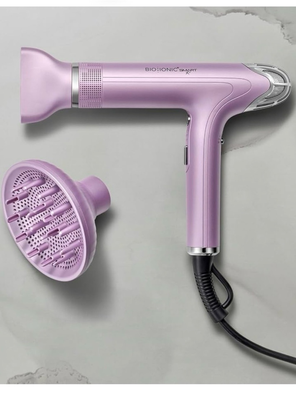 Bio Ionic SMART-X Hair Dryer with Diffuser, Limited Edition, Soft Amethyst New